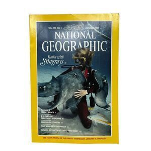 National Geographic Magazine January 1989‎ - Stingrays, Cocaine, Indonesia